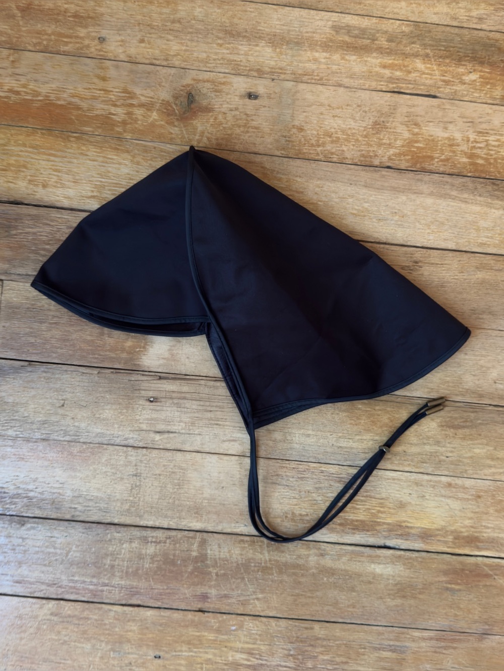 Hairbrella Satin Lined Waterproof Rain Bonnet Hat - Black